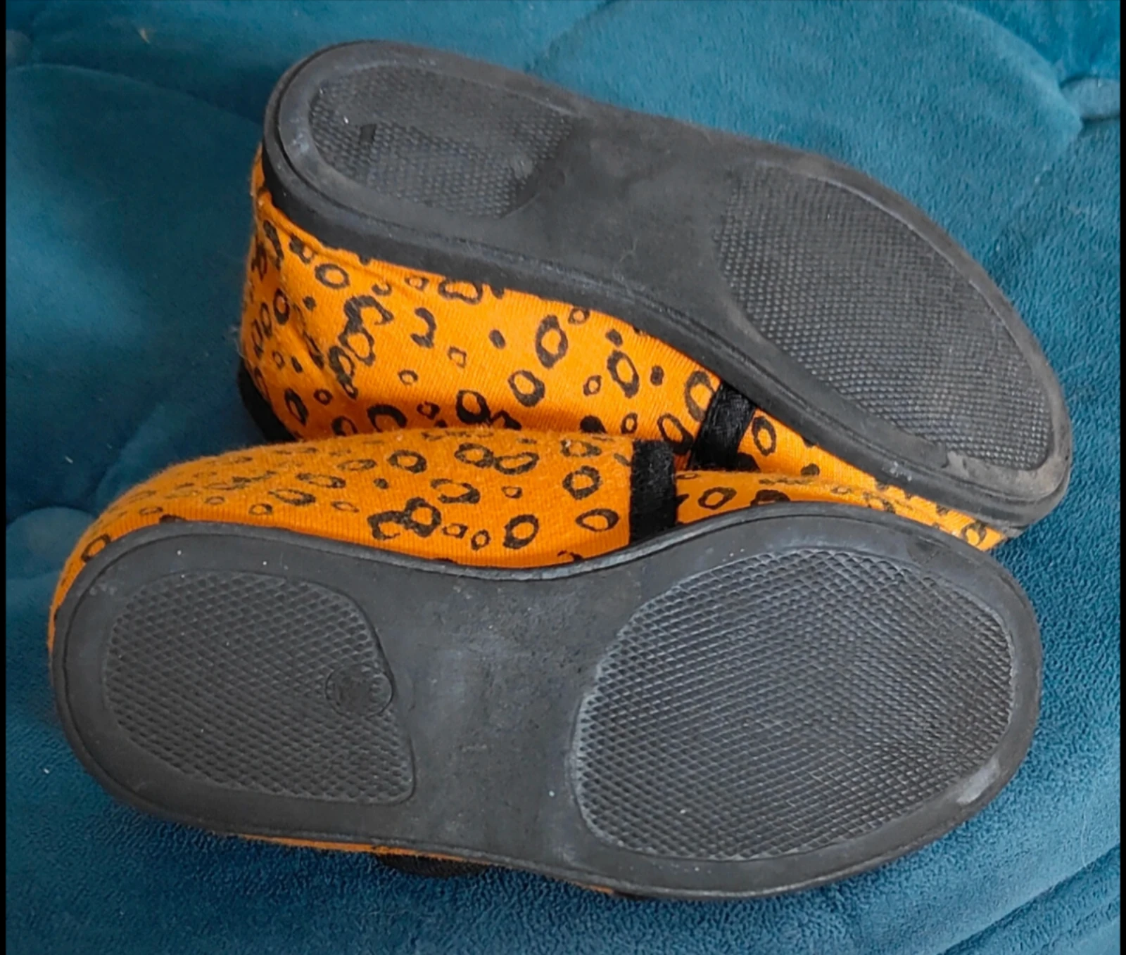 Orange brown children's slippers with leopard print size 22/23 Hema – photo 5